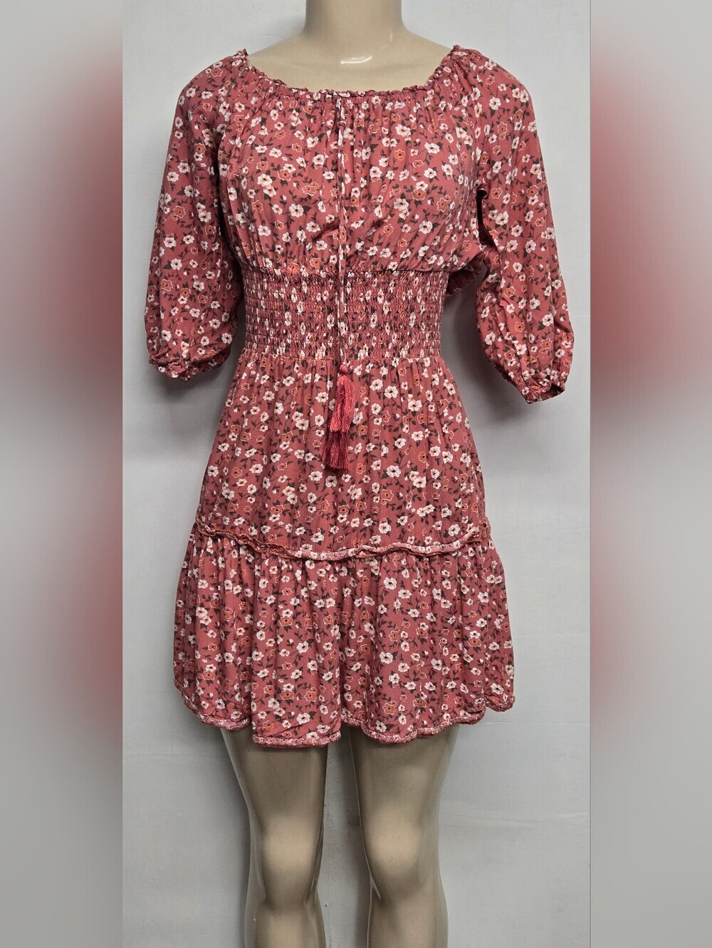 For Justify Smocked Baby Doll Dress S Floral Tassels